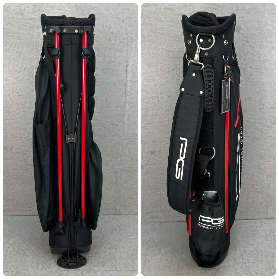 パフォーマンスギア ゴルフ スタンド式キャディバッグ 約8型 ブラック