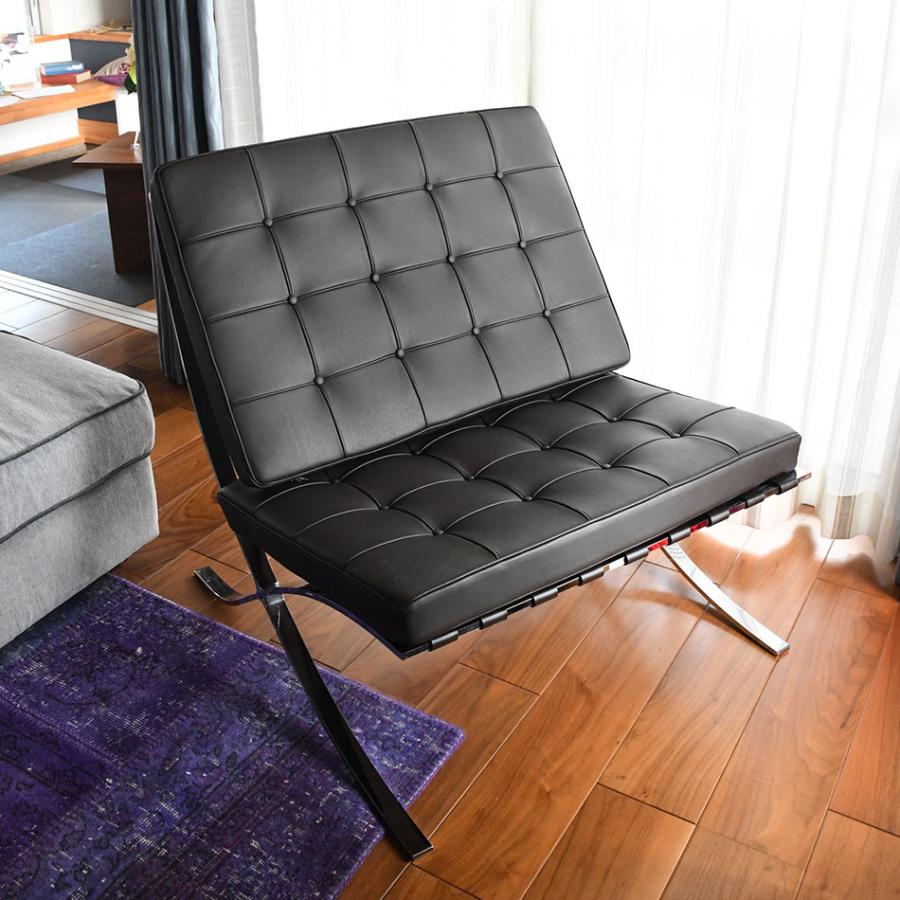 ミース・ファン・デル・ローエ 国内在庫 バルセロナチェア 1人掛ソファ