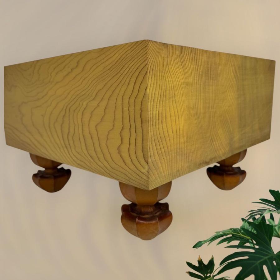 高級 本榧 碁盤】厚さ5寸9分（18cm） 脚付き 天然木 囲碁盤 国産