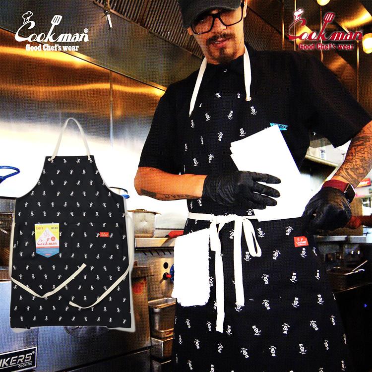 COOKMAN（クックマン） Wide Pocket Apron Skull ワイドポケット