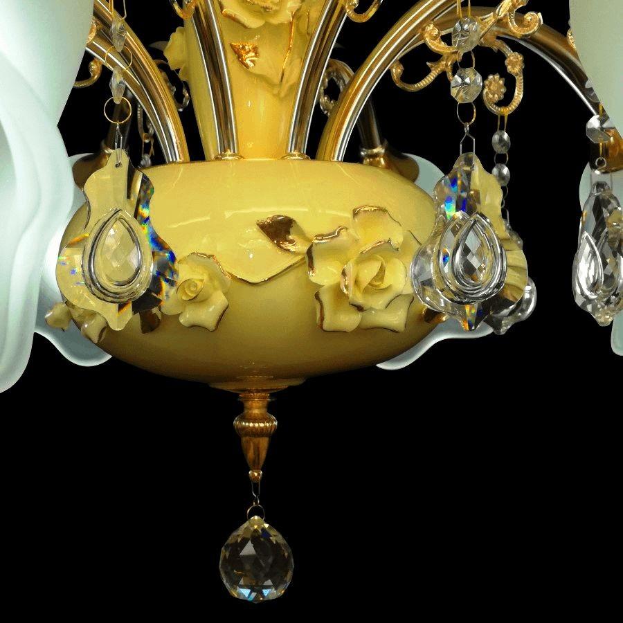 LED付き シャンデリア アンティーク 送料無料 照明器具 調光対応