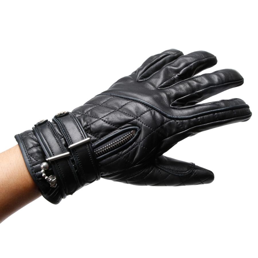 3シーズングローブ ゴールドトップ キルティング カフェレーサー