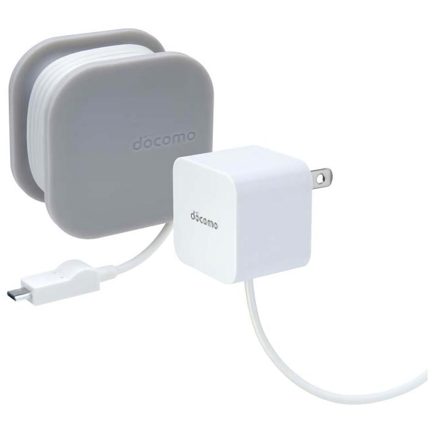 NTTドコモ ポータブルACアダプタ 01 kuruko グレー AHD39006 : Mobile