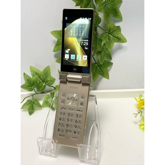 AQUOS K SIMフリー SHARP SHF33 シャンパンゴールド ≪au版 (SIMロック