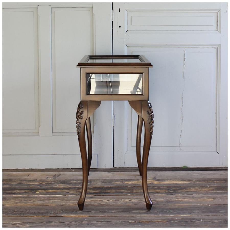 ショーケース アンティーク ガラスケース ロココ調 猫脚 収納 飾り棚