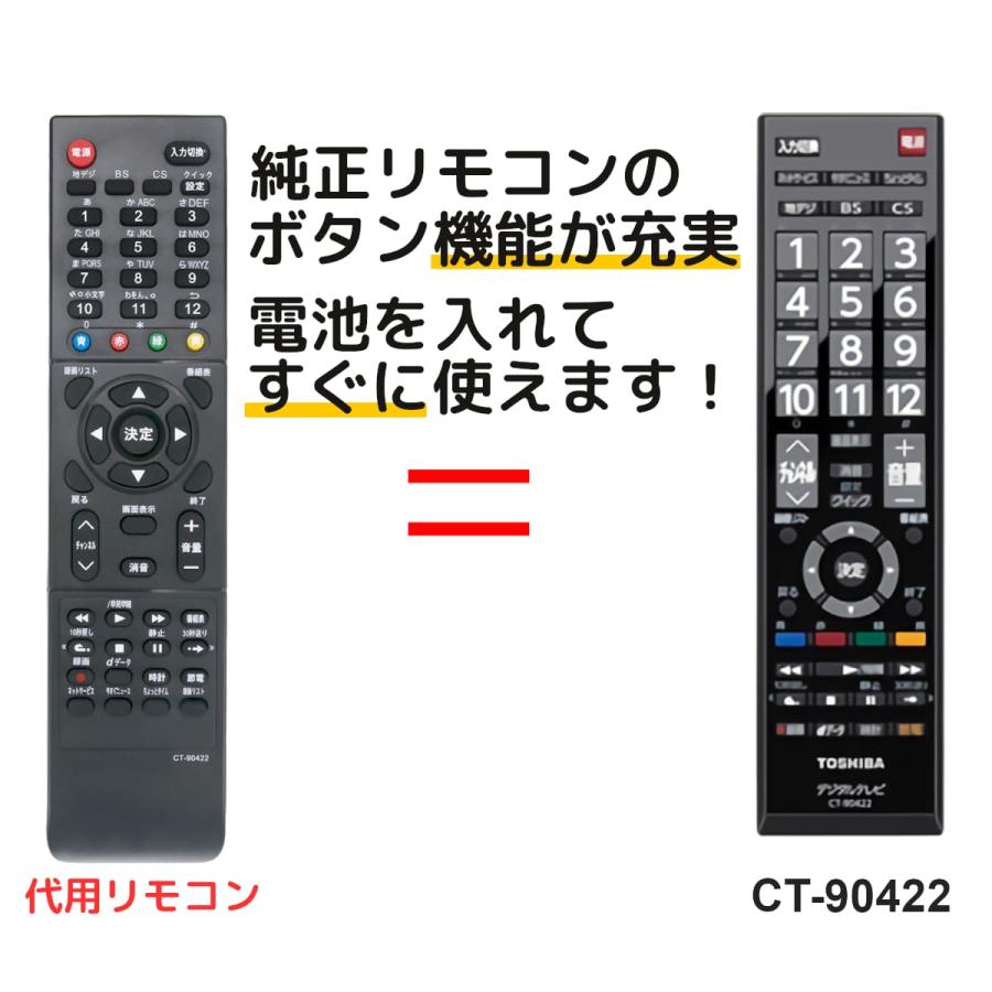 REMOSTA（リモスタ） 互換品 東芝 レグザ CT-90422 CT-90421 テレビ