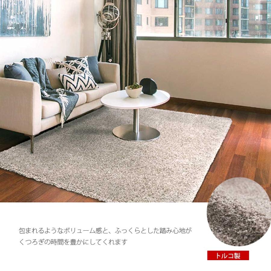 ラグ カーペット 絨毯 トルコ製 シンプル ボリューミー長方形 200×250