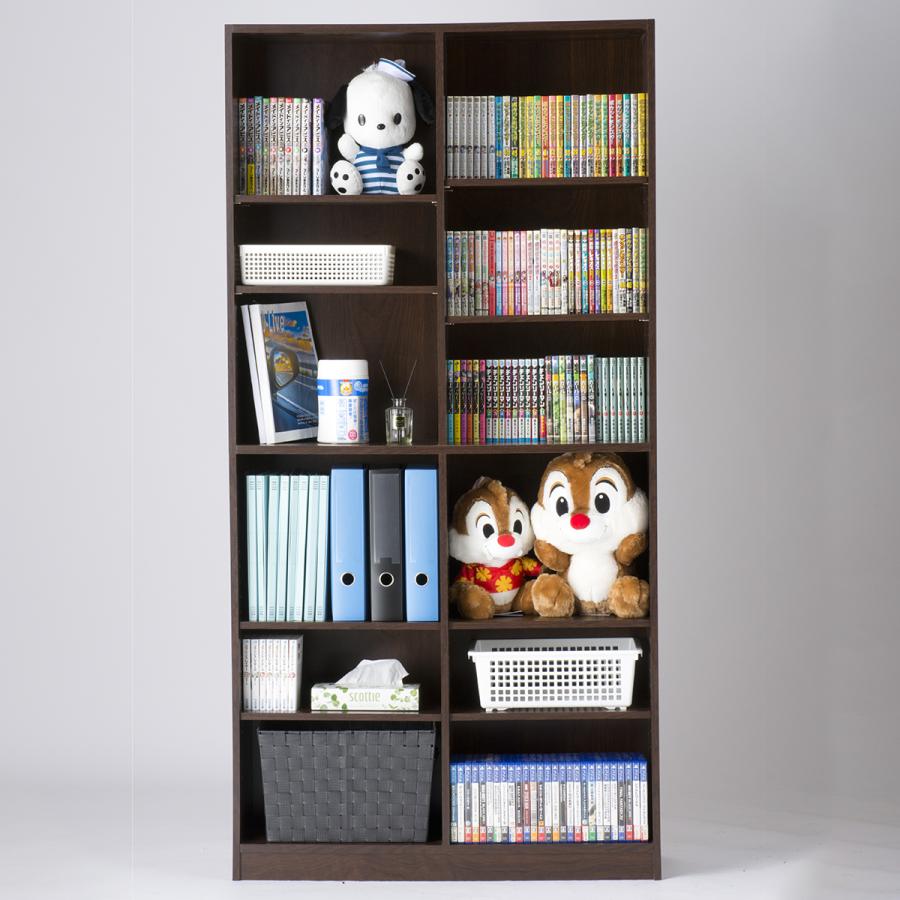 本棚 W900 D295 H1800 シェルフ 棚 木の棚 収納家具 木製家具 上げ底