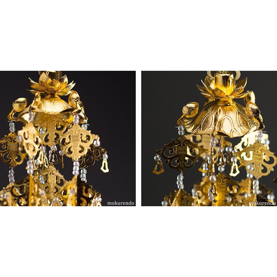 仏具 瓔珞 小サイズ 3号 白玉 アルミ製 一対 （ヨーラク ようらく 仏壇