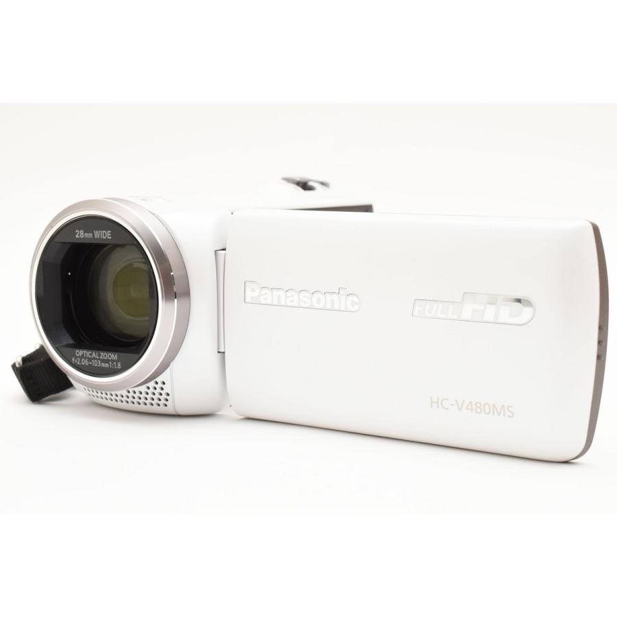 Panasonic パナソニック HC-V480MS ホワイト ビデオカメラ : MOMO'S