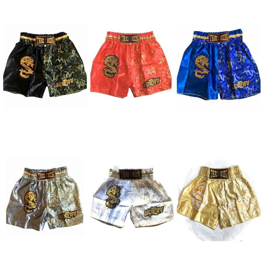 新品 ナイロン 子供用 ムエタイ 龍 SSS/SS/S/M/L 選択/キックパンツ
