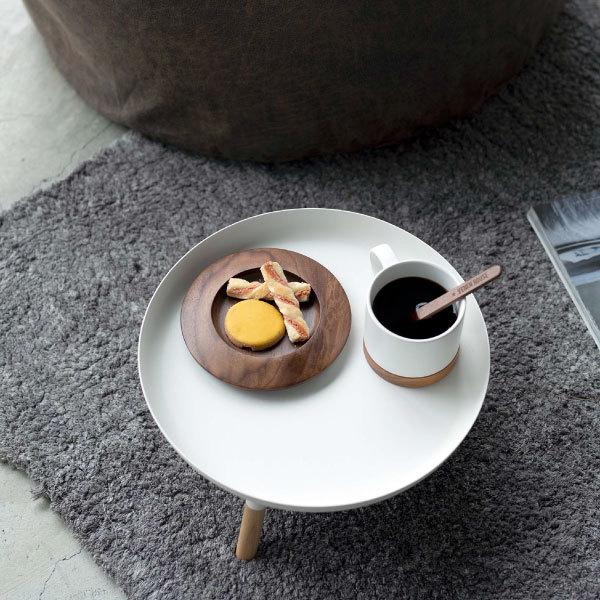 山崎実業 ラウンドトレー インテリアトレイ サイドテーブル