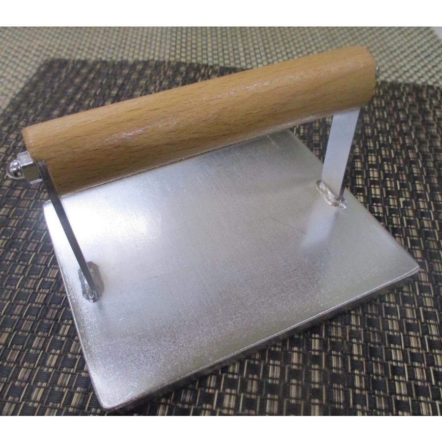 角型 肉押さえ（ミートプレス） 小 : モノタス業務用厨房用品専門店