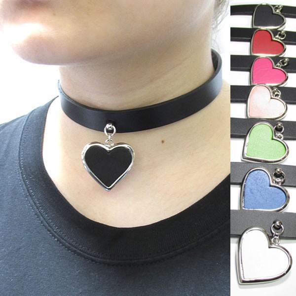 Hart（ハート） 全7色 レザーゴシックパンクチョーカー カラフルハート