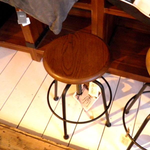 関家具 ハイスツール バースツール カウンターチェア アイアン 木製