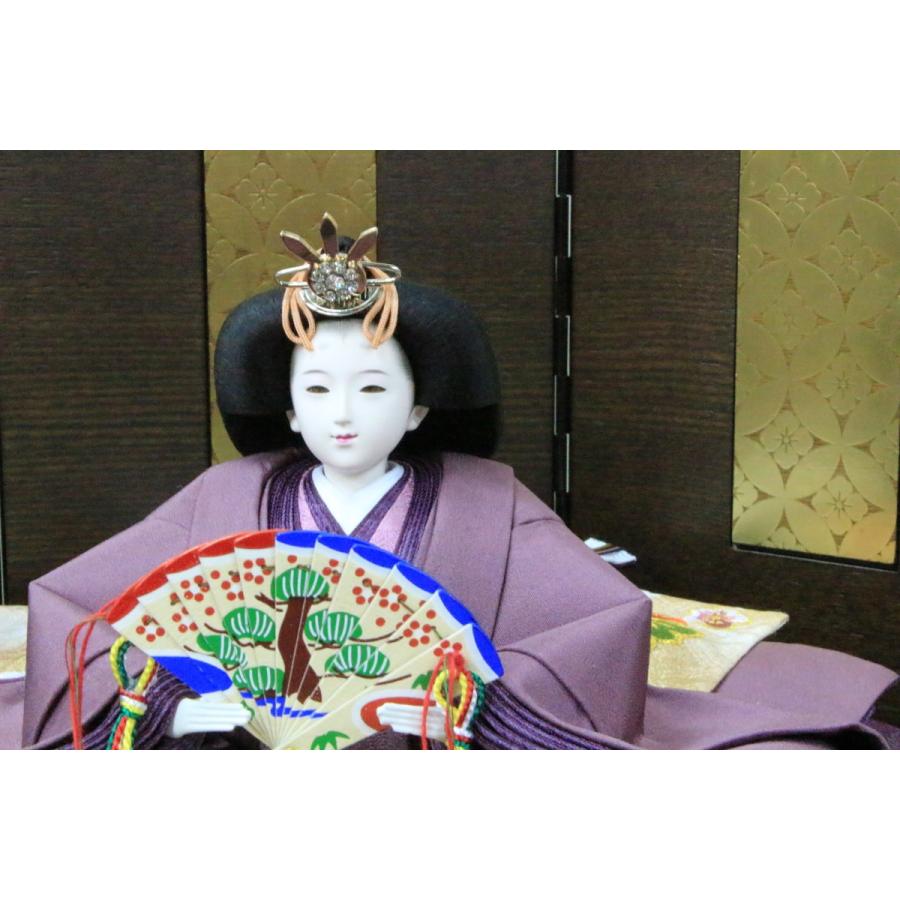 雛人形 親王飾り 希少「平安春峰」作 本格:京雛仕立て お道具付き 雛人形