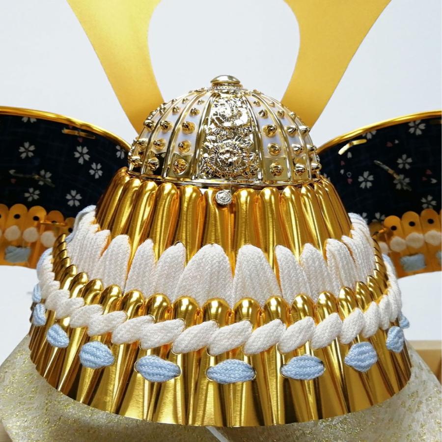 久月 五月人形 ケース飾り 兜飾り 白木台 アクリルケース 516124