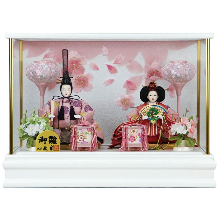 久月 雛人形 ケース飾り ガラスケース 親王飾り 66738 コンパクト : 祭