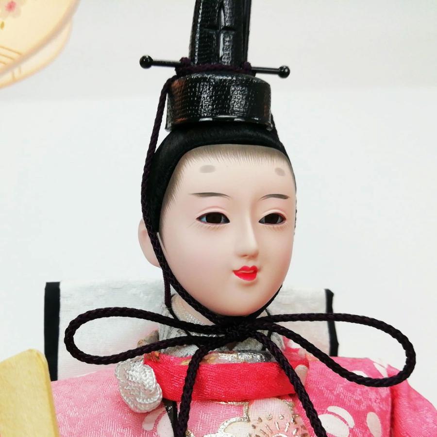 久月 雛人形 ケース飾り 木目ガラスケース 親王飾り 66769 コンパクト