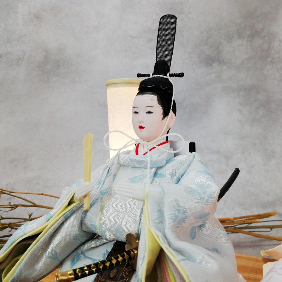 久月 雛人形 ケース飾り 白木アクリルケース 親王飾り 小芥子親王