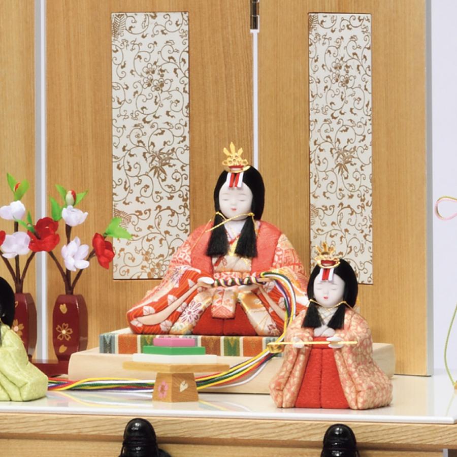 一秀 雛人形 コンパクト 木目込み 三段飾り 十人飾り K-8-7 : 祭・人形