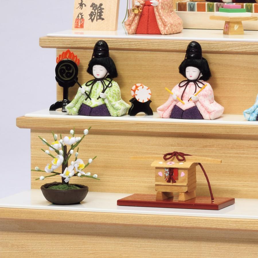 一秀 雛人形 コンパクト 木目込み 三段飾り 十人飾り K-8-7 : 祭・人形