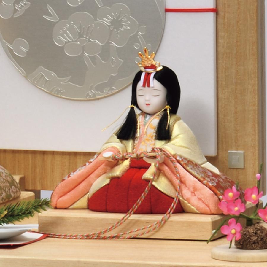 一秀 雛人形 コンパクト 木目込み 親王飾り 龍村美術織物