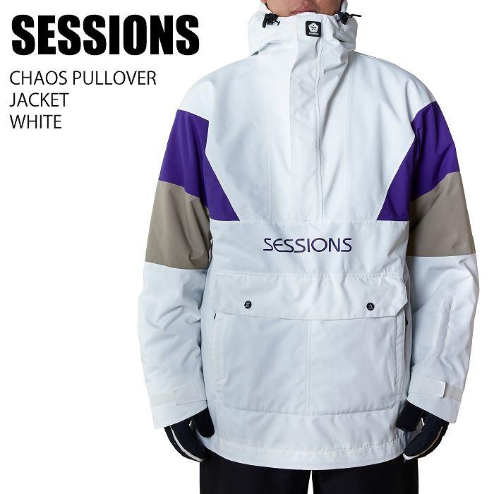SESSIONS セッションズ CHAOS PULLOVER JACKET WHITE 23-24