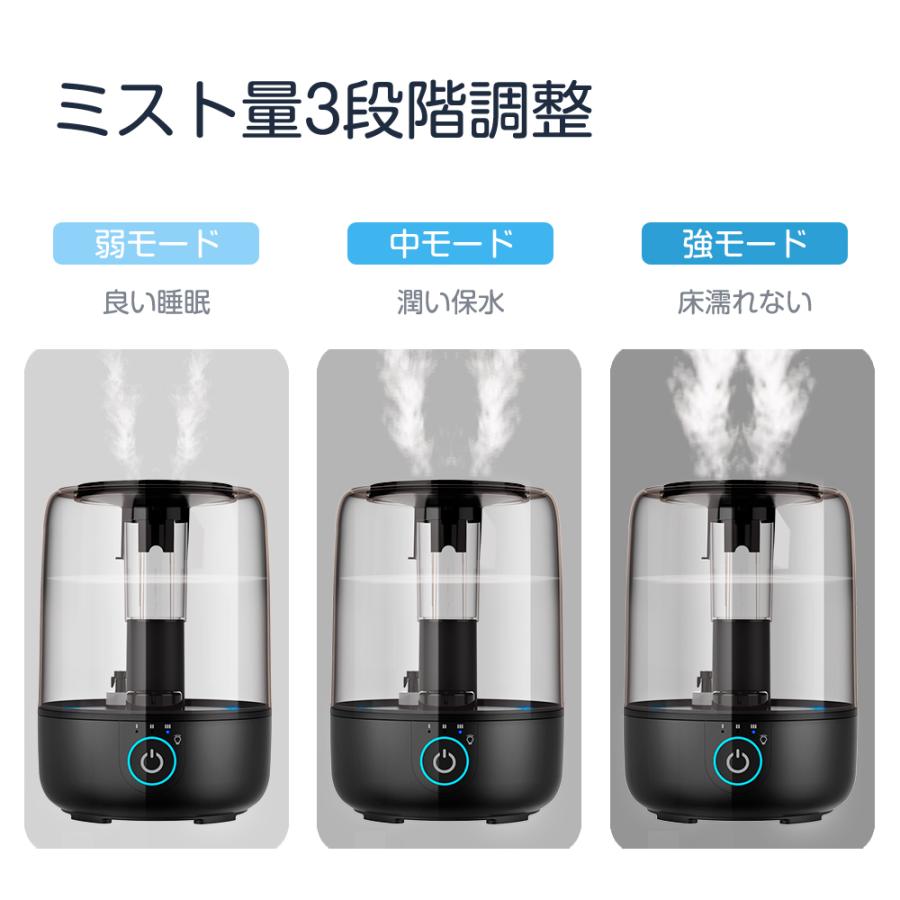 在庫セール】加湿器 大容量 超音波式 次亜塩素酸水対応 抗菌ファイル