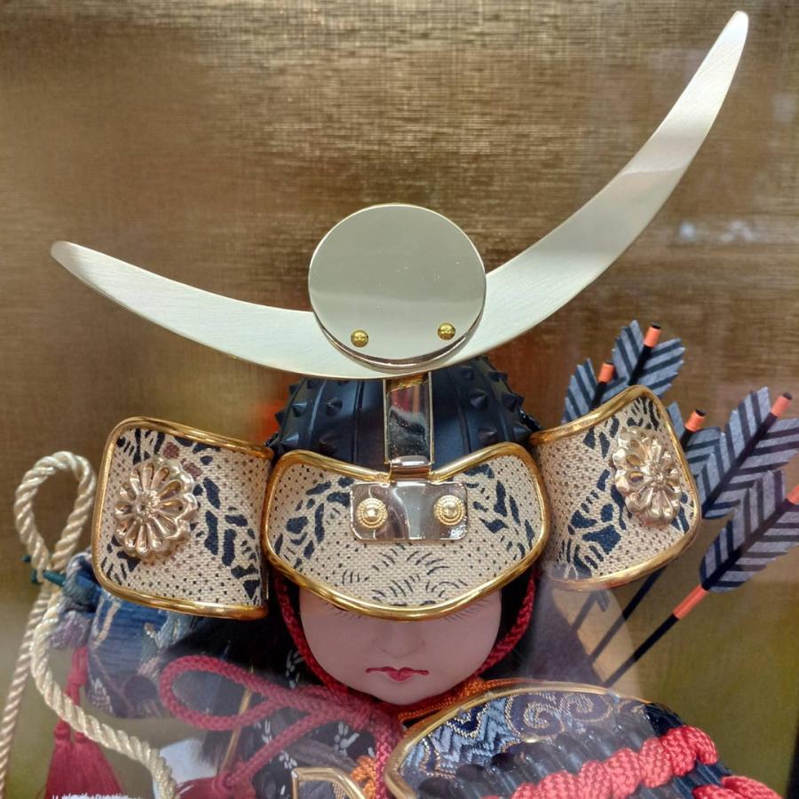 五月人形 3号 上杉謙信公馬乗り大将ケース飾り 奉書馬 : 人形の