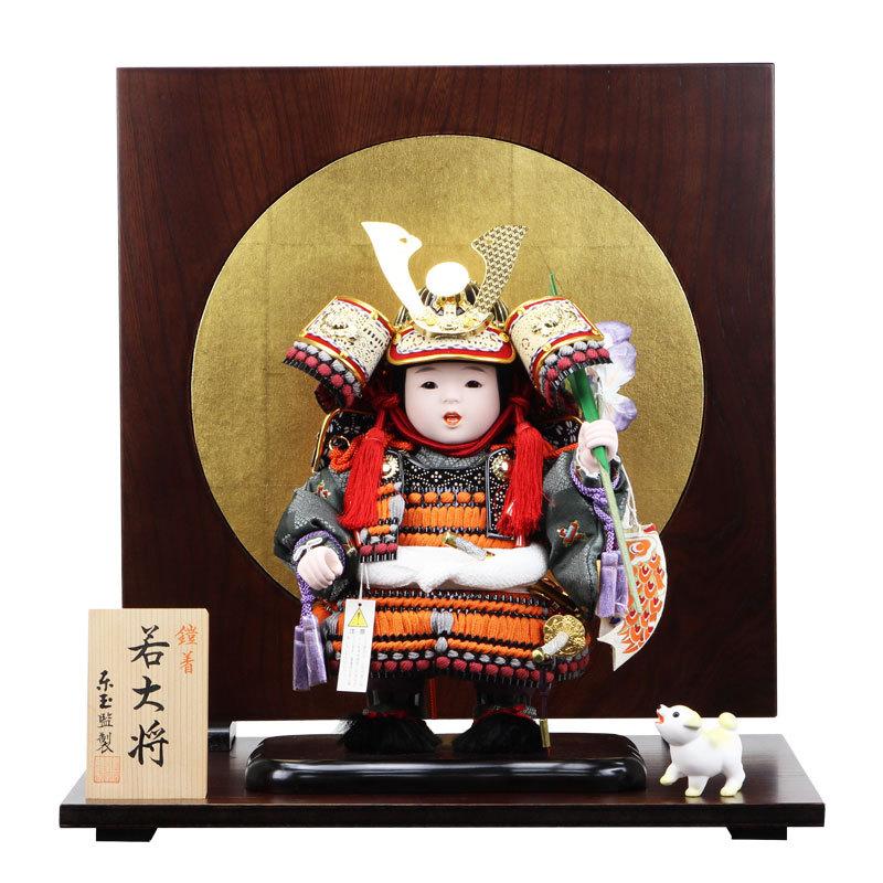 五月人形 東玉 子供大将飾り 将軍若大将 ショーグン若大将 平飾り : 祭
