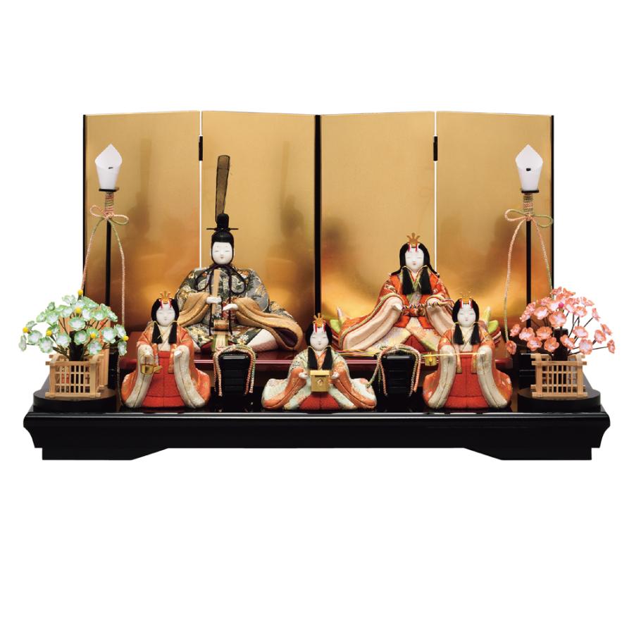 一秀 雛人形 コンパクト 木目込み 五人飾り I-31-5 安土雛20号 : 祭