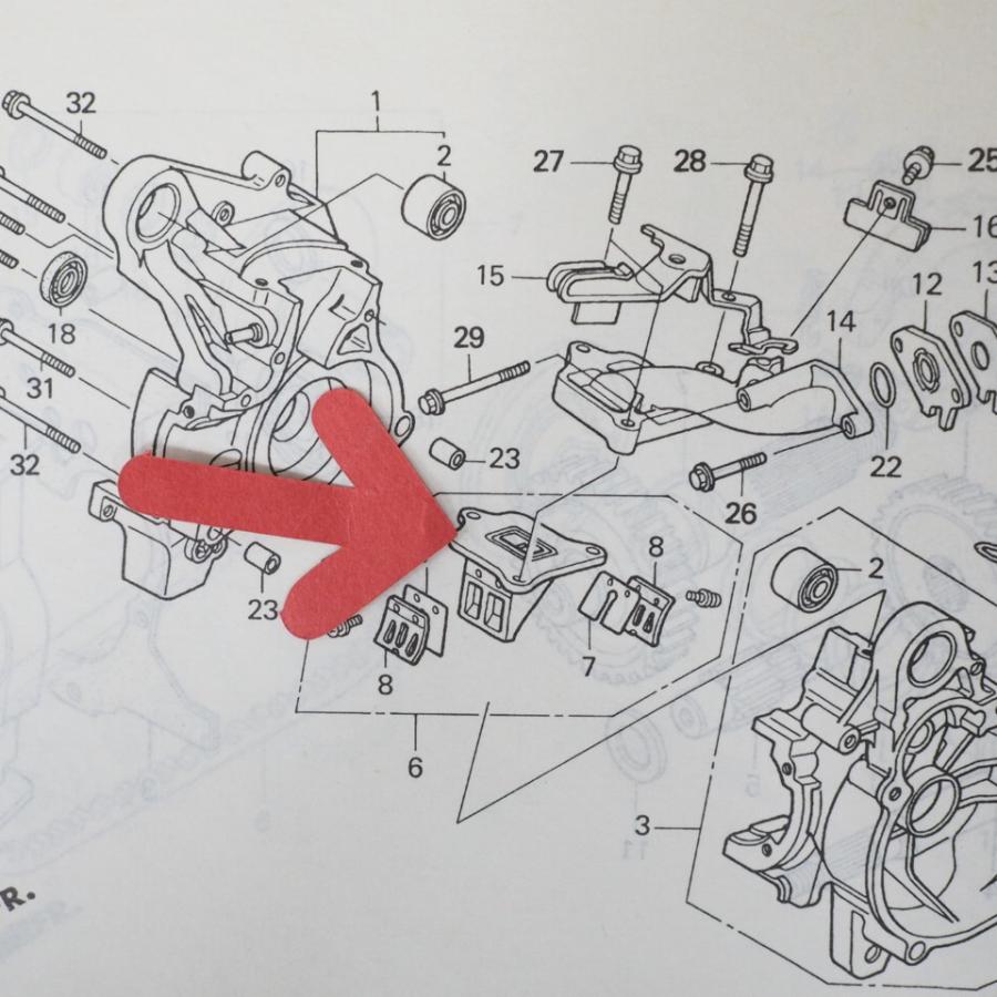 ライブディオZX リードバルブ3穴タイプ ガスケット AF34 AF35 後期型