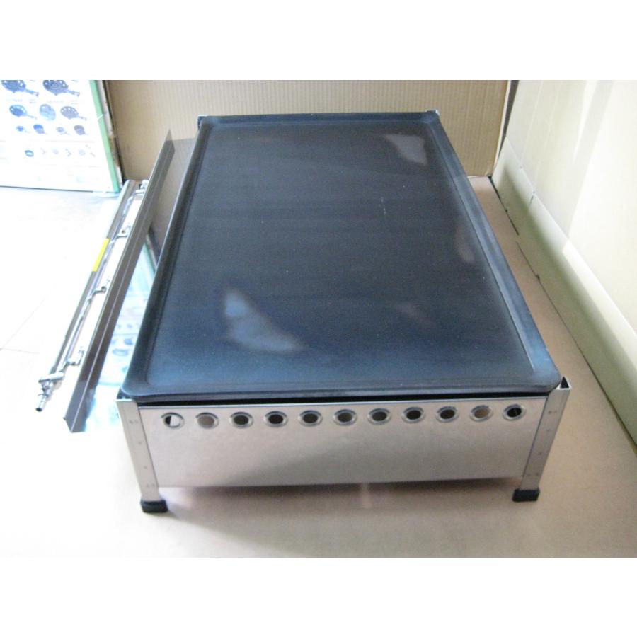 新品 業務用 ガス式 鉄板焼器 TS-75 [トユ付] (LPガス用) 横幅765 x