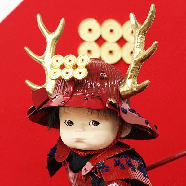 もののふ童 幸村参上 壱三 壹三 人形 子供大将飾り 屏風付きセット 五