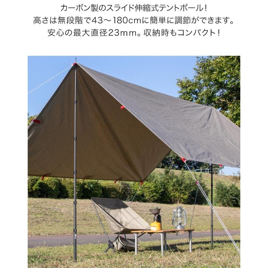 FIELDOOR（フィールドア） テントポール 軽量 カーボン製 2本セット