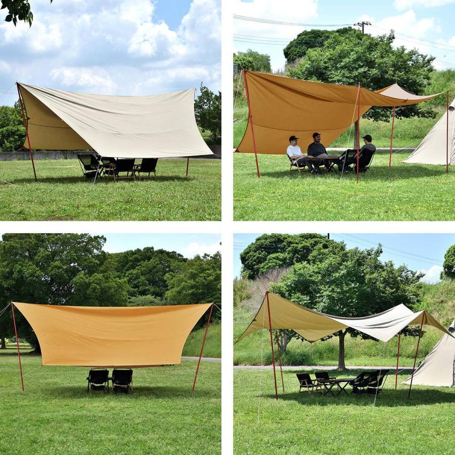 FIELDOOR（フィールドア） ヘキサタープ TC ポリコットン 焚き火に強い