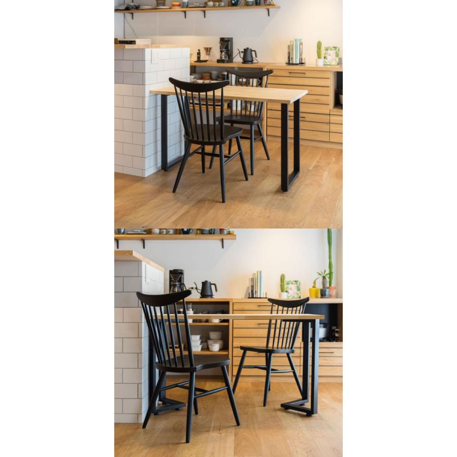 テーブル 脚 パーツ 2本セット 高さ69cm - 70cm アイアンレッグ 鉄