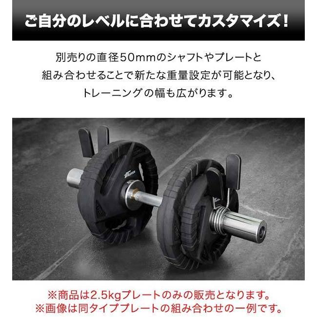 ダンベルプレート 穴あき 2.5kg 2枚セット 穴径50mm 追加 バーベル用