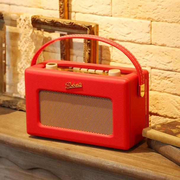 Roberts Radio 英国 ロバーツラジオ R300 レザークロス レッド