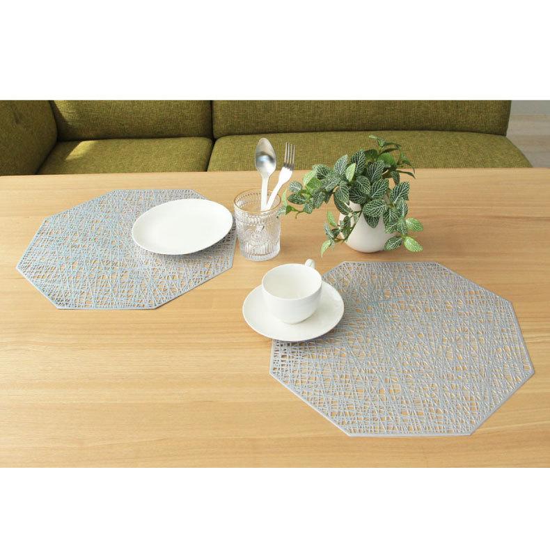 マナベインテリアハーツ ランチョンマット 4枚セット PVC おしゃれ 八