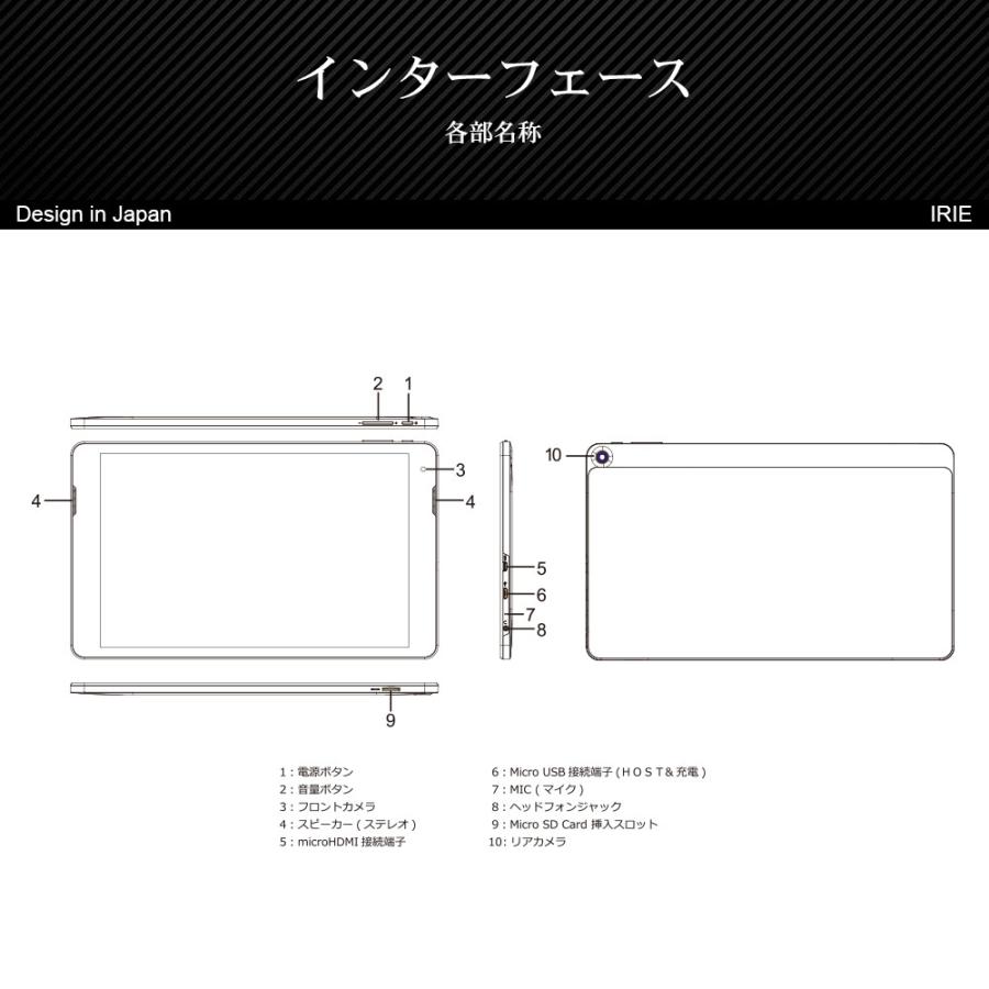 IRIE タブレット 10.1インチ wi-fiモデル Android 9.0 格安 新品 本体