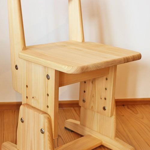 学習机椅子 ひのきスクールチェア 国産桧無垢 天然木製 高さ調節