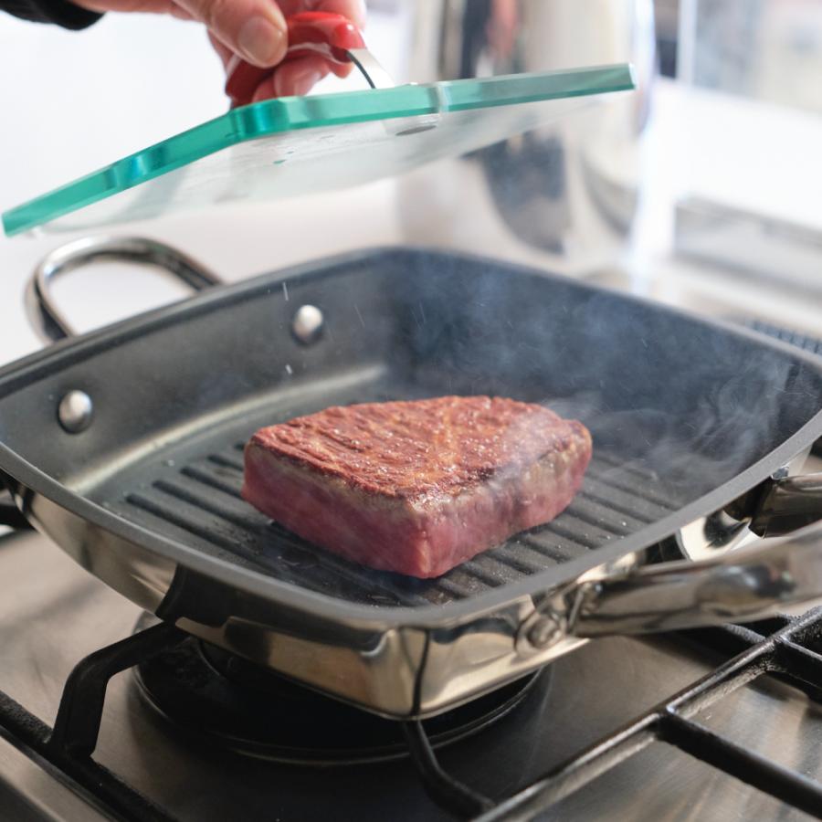 MEYER（マイヤー） スクエアグリルパン 24cm RED [ IH/ガス対応