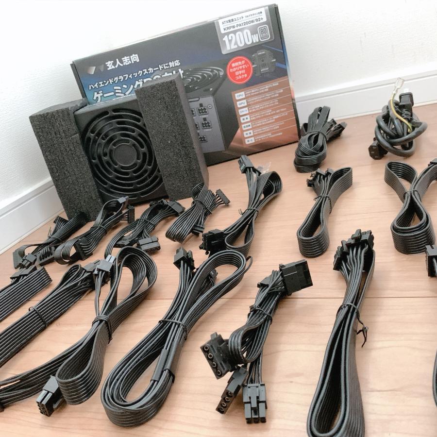 玄人志向 ATX電源 ユニット 1200W KRPW-PA1200W/92+ 【12VHPWR規格対応