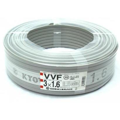 VVFケーブル 電線 1.6mm×3 100m巻 VVF1.6×3C×100m : 冷凍空調エアコン