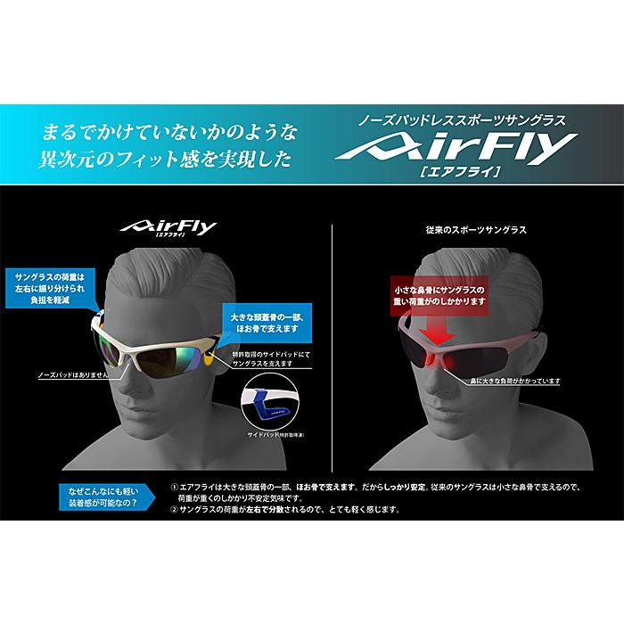 AirFly エアフライ スポーツ サングラス AF303-C1 ミラー 日本製