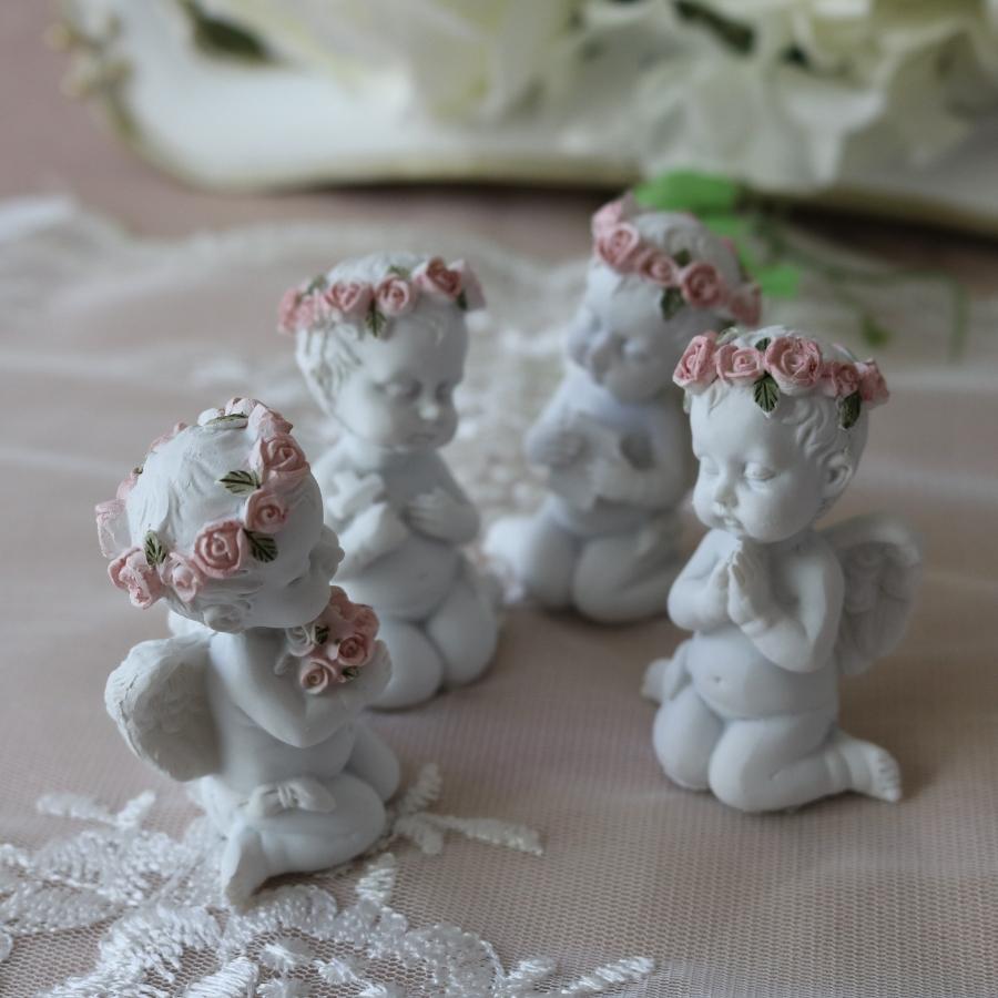 エンジェル 置物 天使 天使像 アンティーク 白 かわいい 可愛い