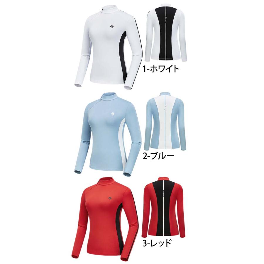 ゴルフウェア レディース ゴルフ 変形モックネック ポロシャツ