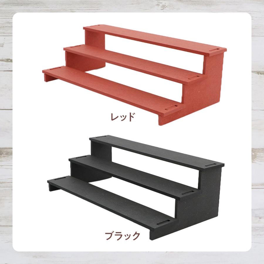 ひな壇 ディスプレイ 木製 3段 単品 什器 展示台 マルシェ グッズ